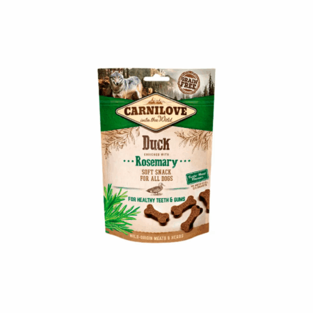 Snack carnilove semihúmedo pato y romero