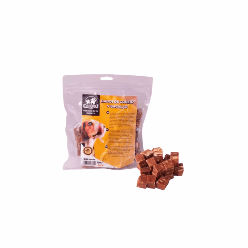 Dados de conejo y bacalao 530Gr