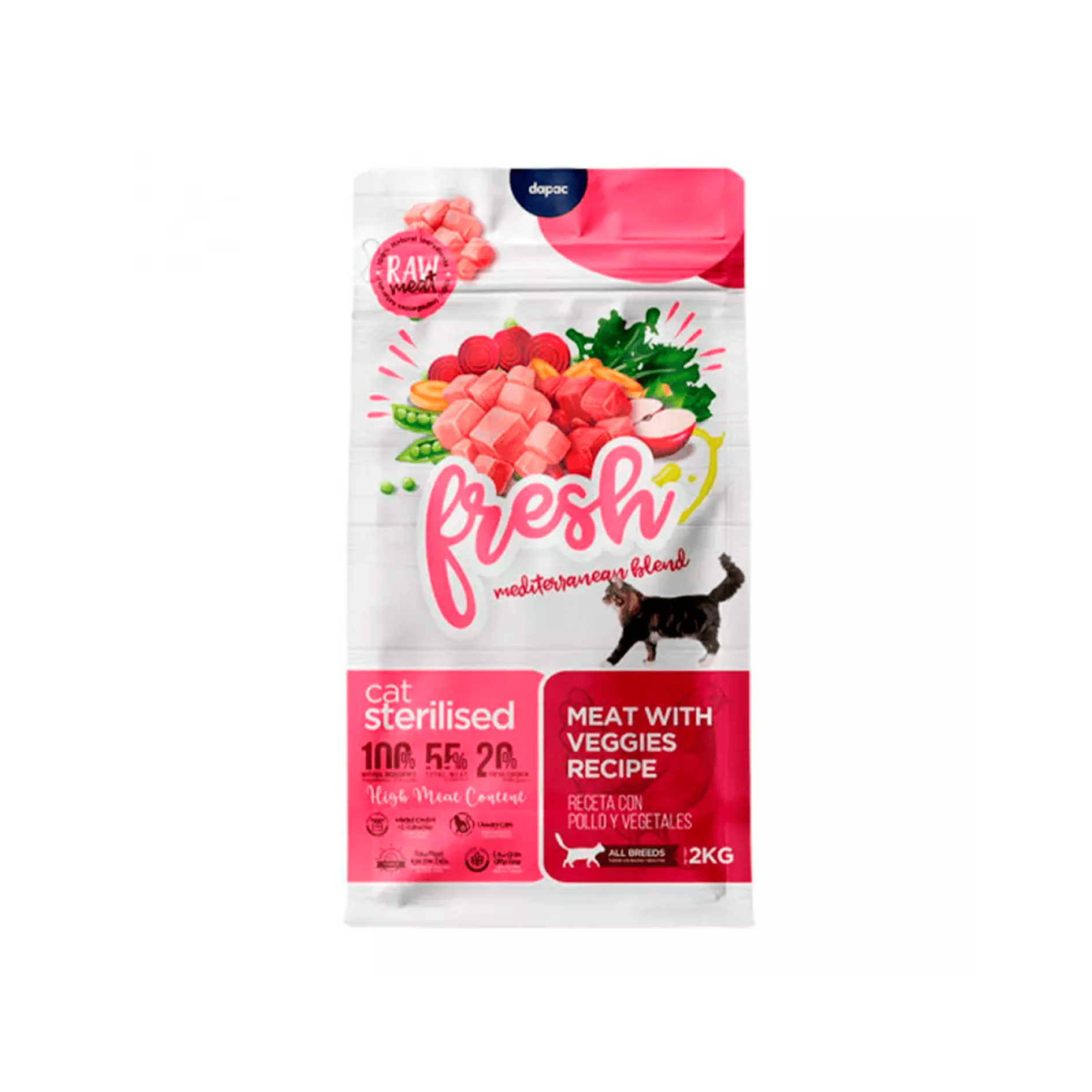 Fresh Mediterranean Blend Carne con Vegetales Adult Sterilized para Gatos
