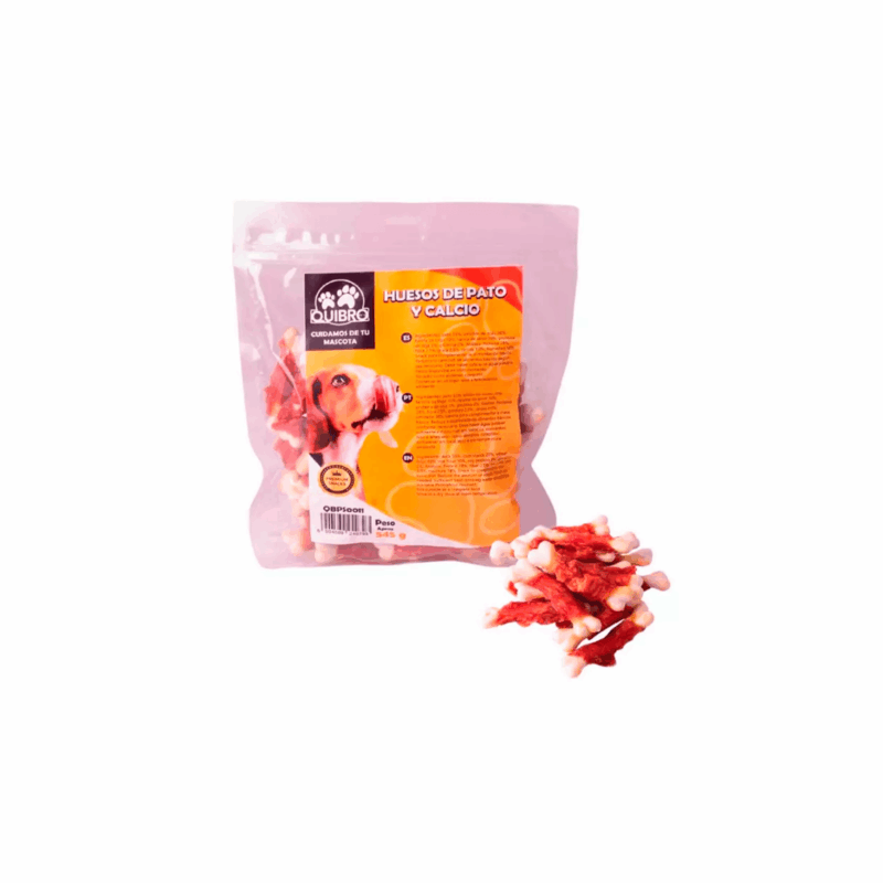 Snack Huesos de Pato y Calcio Quibropets 545g para Perros
