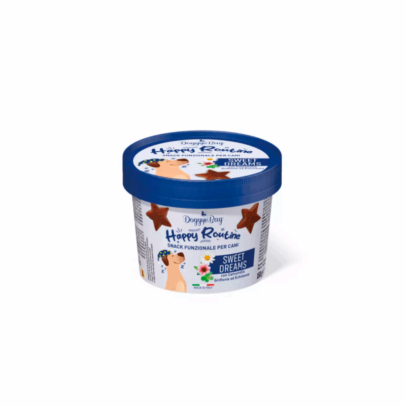 Snacks Happy Routine DoggyeBag con Manzanilla, Griffonia y Equinácea para Perros