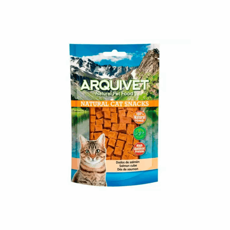 Arquivet Natural Snack Dados De Salmón 50g
