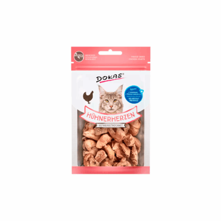 Dokas Corazones de Pollo Liofilizado para Gatos