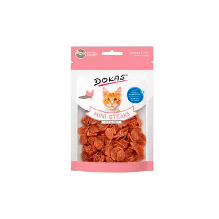 Dokas Mini Steaks Pollo y Bacalao para Gatos 25g