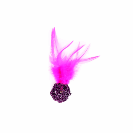 Ovillo sisal lila con plumero