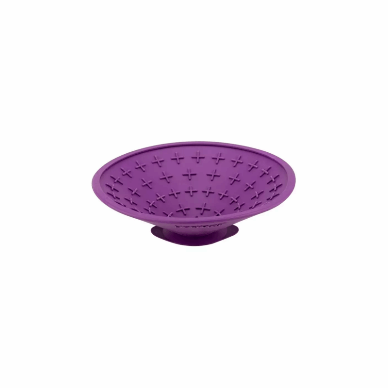 Comedero LickiMat Splash con Ventosa para Perros morado