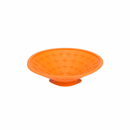 Comedero LickiMat Splash con Ventosa para Perros naranja