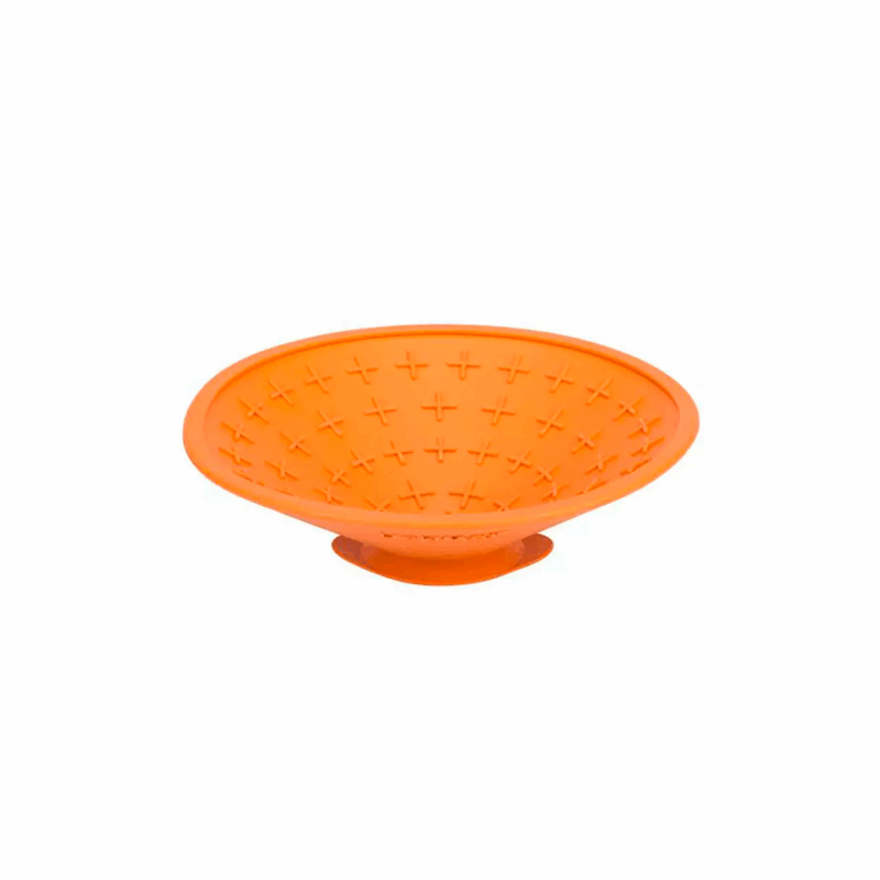 Comedero LickiMat Splash con Ventosa para Perros naranja
