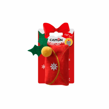 Juguete Navideño Sobre Rojo de Poliéster 10cm para Gatos
