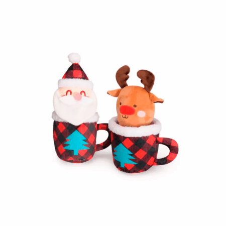 Peluche Taza Navidad con Sonido para Perros