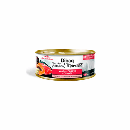 Dibaq Natural Moments Ternera con Papaya para Gatos Lata 70g