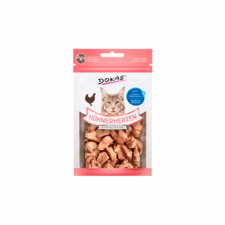 Dokas Corazones de Pollo Liofilizado para Gatos