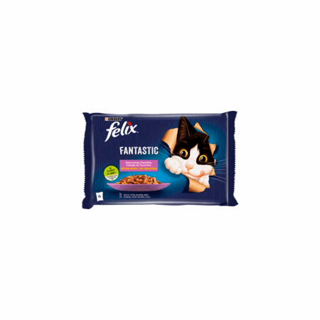 Purina Felix Fantastic Selección Favorita Gelatina 4 x 85g