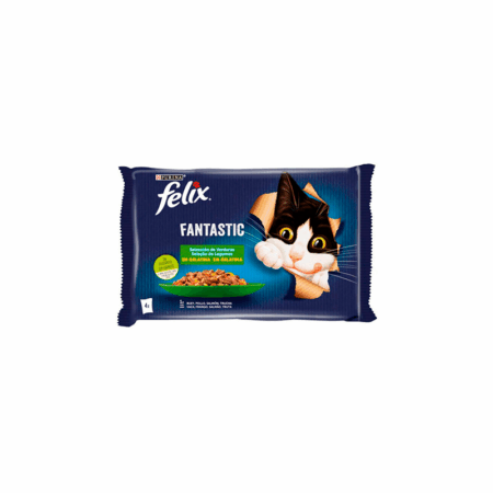 Purina Felix Fantastic Selección de Verduras en Gelatina 4 x 85g