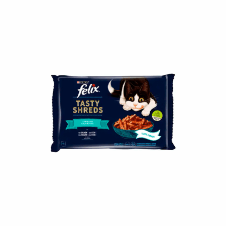 Purina Felix Tasty Shreds Festin del Mar 4x80g