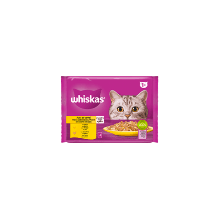Whiskas 1+ Selección de Aves Gelatina para Gatos 4x85g