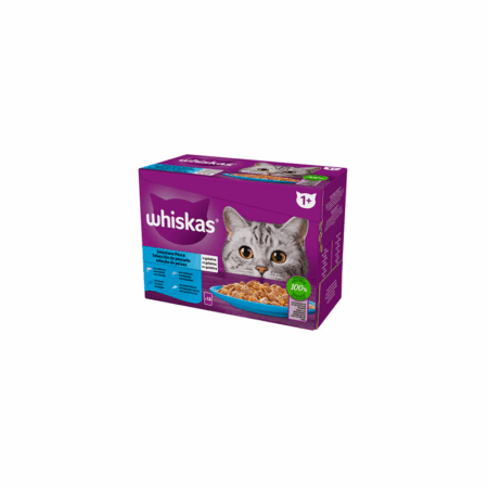 Whiskas 1+ Selección de Pescado Gelatina para Gatos Pack 12 x 85g