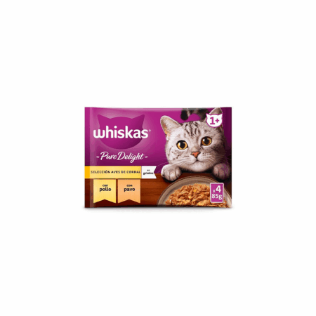 Whiskas Pure Delight Selección de Aves para Gatos 4x85g