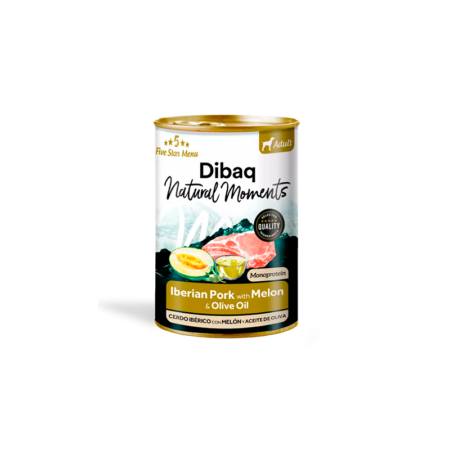 Dibaq Natural Moments Monoprotein Cerdo Ibérico con Melón Lata 380g
