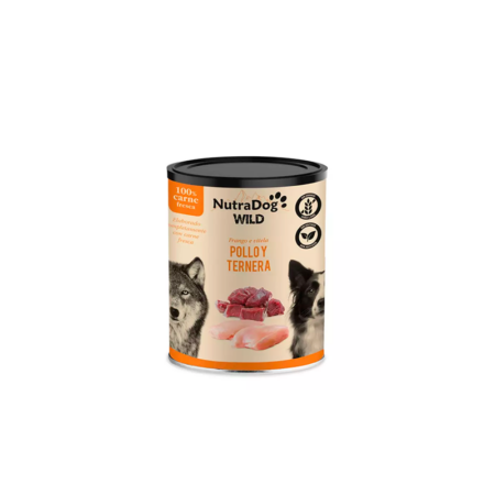 NutraDog Wild Pollo y Ternera Lata para Perros