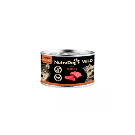 NutraDog Wild Premium Ternera para Perros Lata 200g