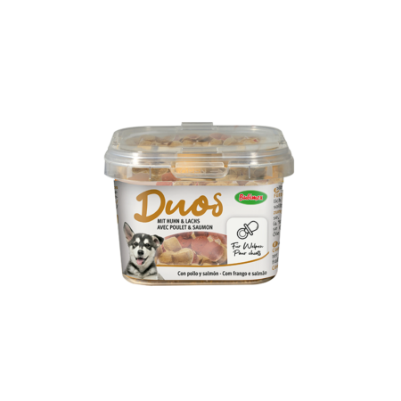 Duos semi-humedo de pollo y salmon 140g