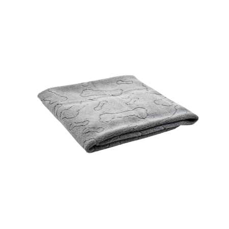 Toallas estampado en huesitos de microfibras gris