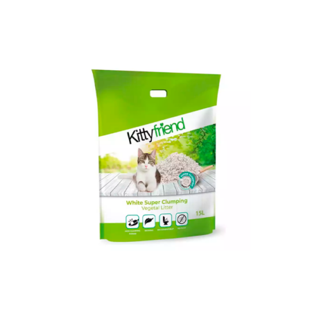 Arena vegetal kittyfriend ultra aglomerante para gatos 5-15L