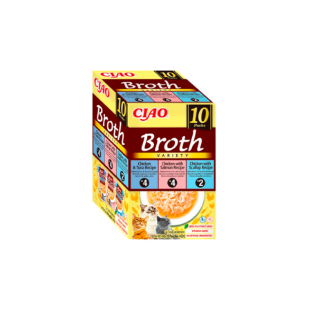 Churu CAT BROTH Multipack Salmón&Atún&Vieira