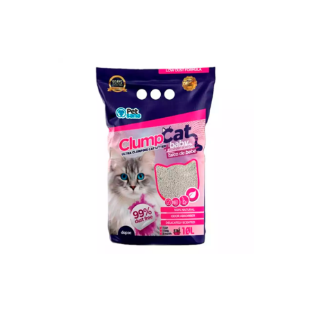 Pet sana clump cat baby talco de bebé 10L