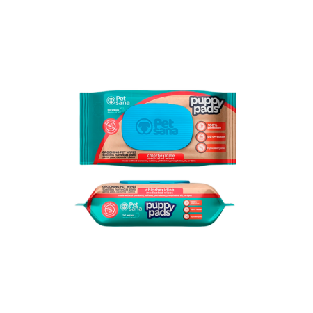 Toallitas Húmedas con Clorhexidina para Perros y Gato