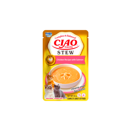 Churu Entrée Stew Pollo con Salmón para Gatos 40g