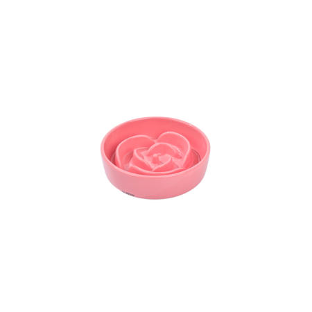 Comedero Serene Flor para Perros y Gatos rosa