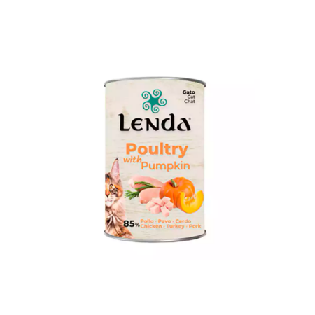 Lenda Aves de Corral y Calabaza para Gatos 400g