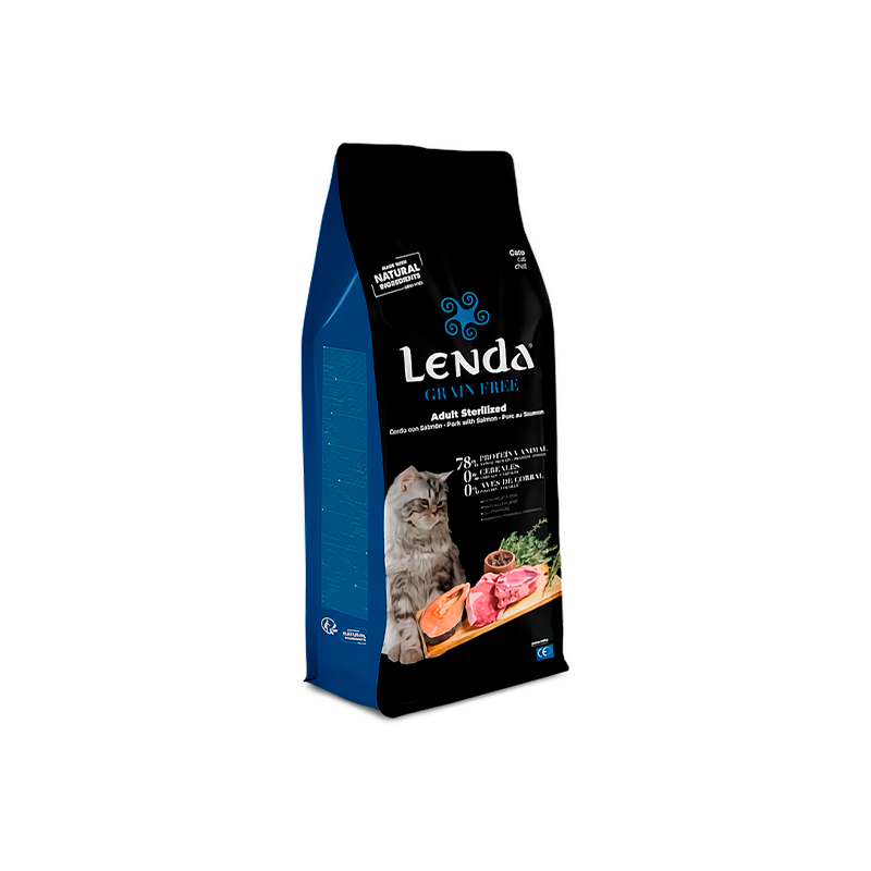 Lenda GF Esterilizado Cerdo con Salmón y Krill para Gatos Adultos