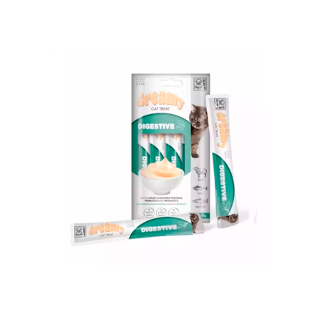 Snack Cremoso Digestive Cordero con Atún & Salmon para Gatos