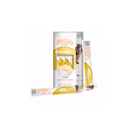 Snack Cremoso Skin & Coat Atún con Salmon para Gatos