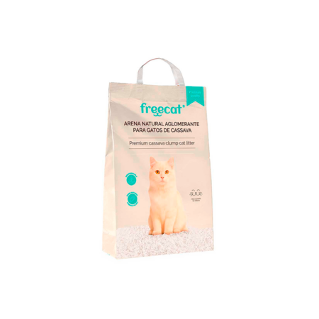 Arena Natural Aglomerante Cassava Premium para Gato