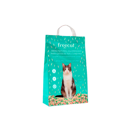 Arena Natural Aglomerante Tofu CandyMix para Gatos