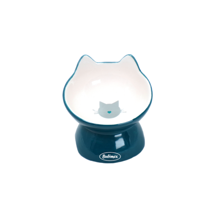 Comedero inclinado Azul - Gato