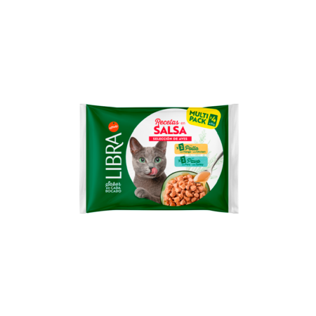 Libra Pack Sobres de Pollo y Pavo en Salsa para Gatos