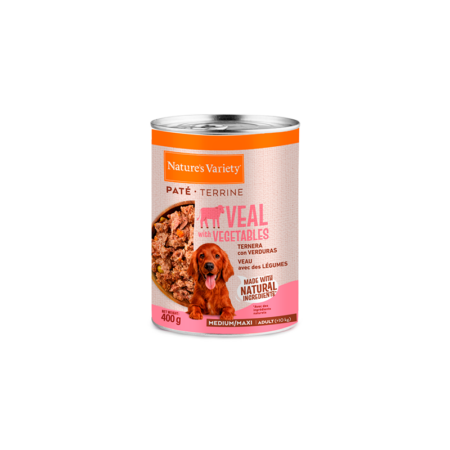 Nature's Variety Paté Ternera con Verduras para Perros Medium-Maxi