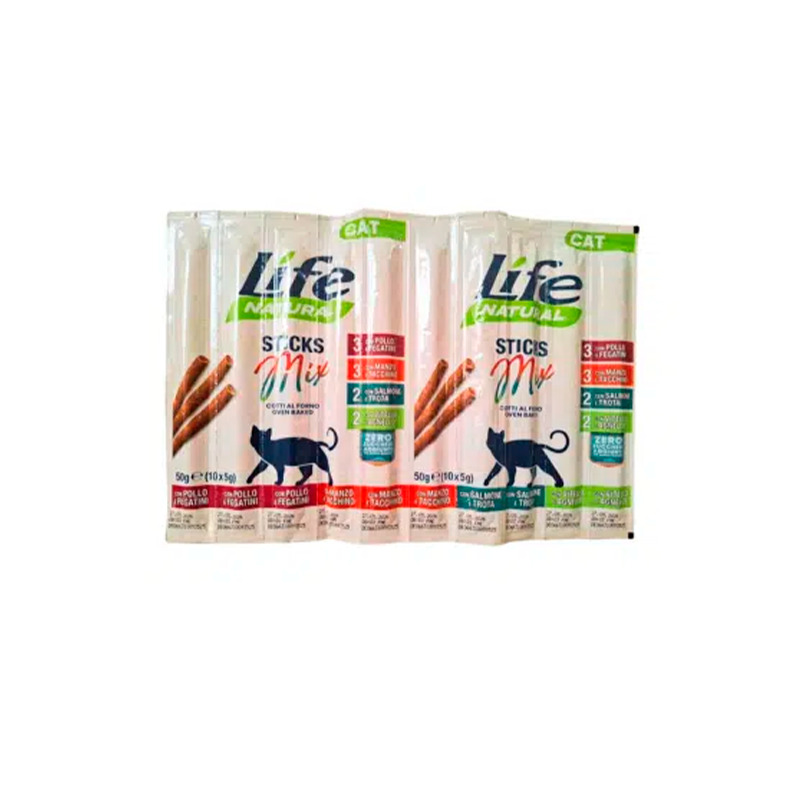 DELI SNACK LIFE CAT STICKS MIX 10X5 GR