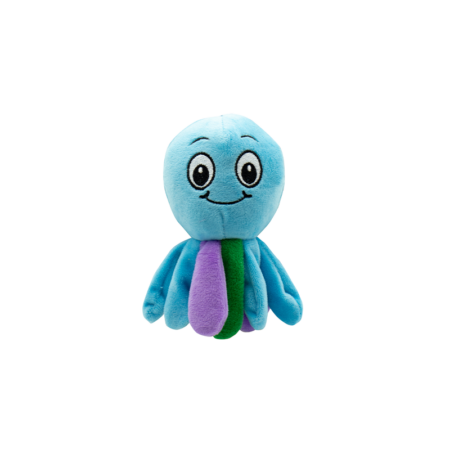 Pulpo de peluche con sonajero 15cm