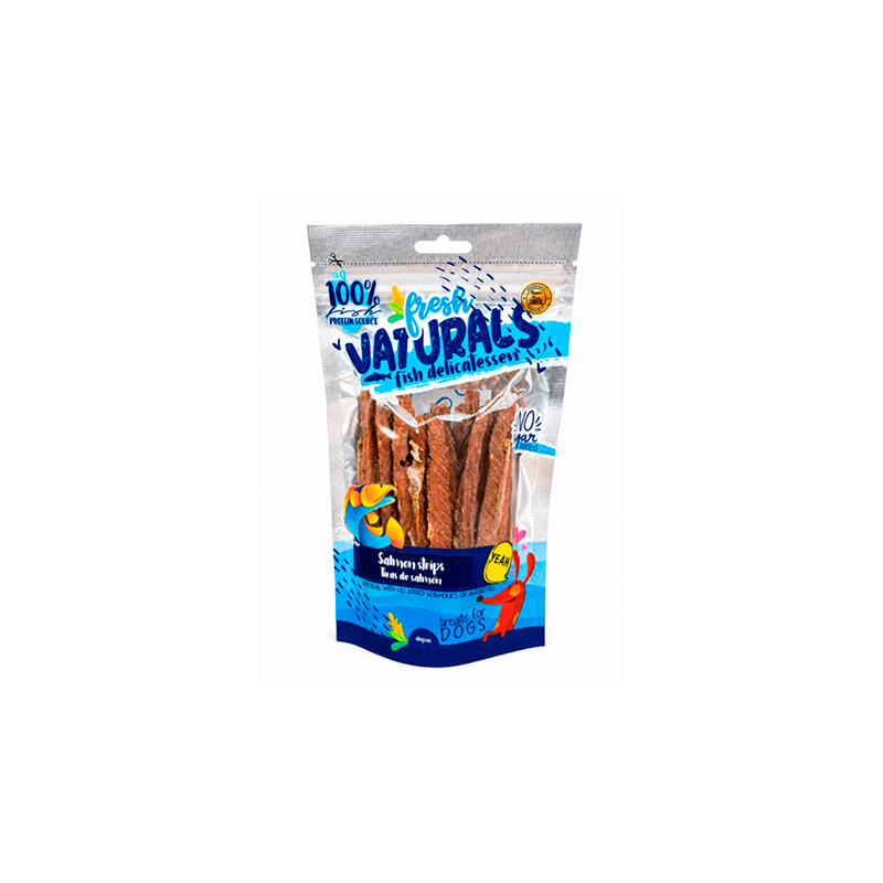 Snack Fresh Naturals Monoproteico Tiras de Salmón para Perros bolsa