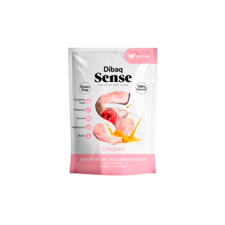 Dibaq Sense Grain Free Bocaditos en Salsa Pollo para Gatitos