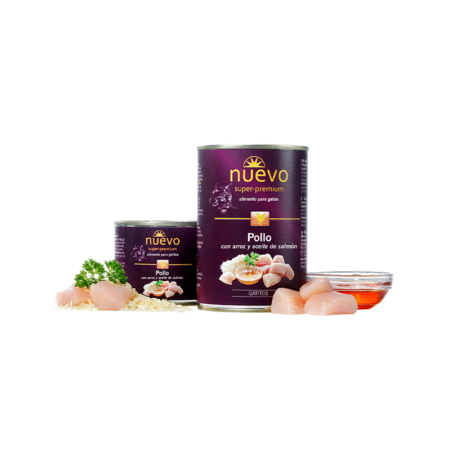 Lata nuevo gato junior pollo y arroz 200 - 400Gr