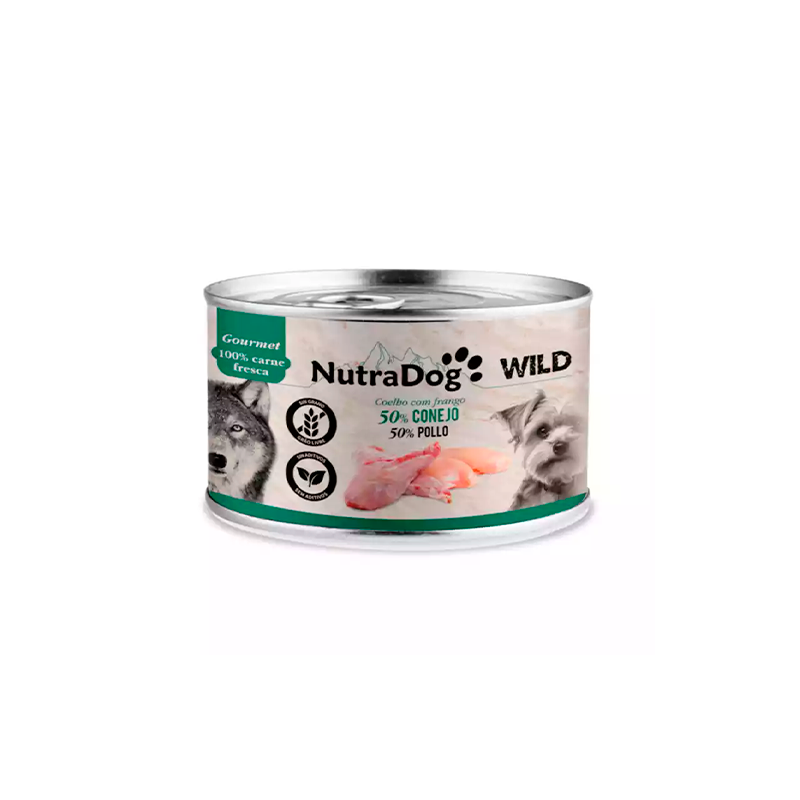 NutraDog Wild Gourmet Conejo y Pollo para Perros