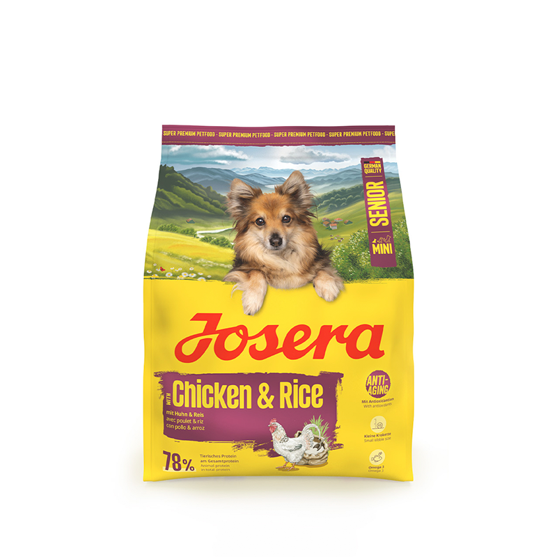 Josera perro mini senior chicken y rice 900gr - 3Kg