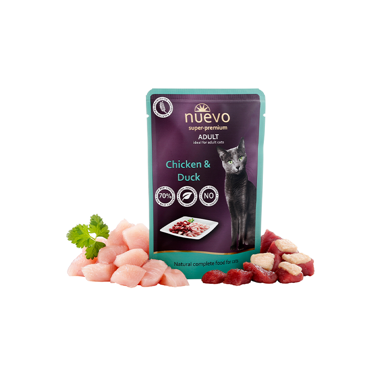 Sobre Gato ADULTO Pollo y Pato, NUEVO, 85 g